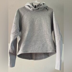 Puma Gray Boxy Sweatshirt Hoodie